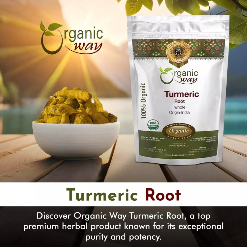 Organic Way Turmeric Root whole - 16 oz