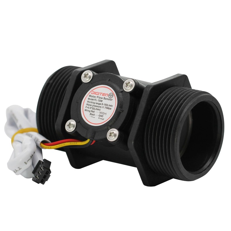 DIGITEN G1-1/2" G1.5" Water Flow Sensor, Food-Grade Hall Effect Sensor