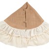 Saro Lifestyle Cotton and Jute Ruffled Tree Skirt Natural 72"