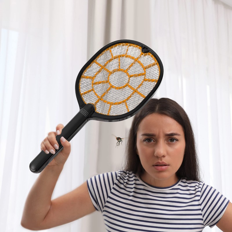 Bug Zapper Racket – Electric Fly Swatter for Gnats, Mosquitoes,