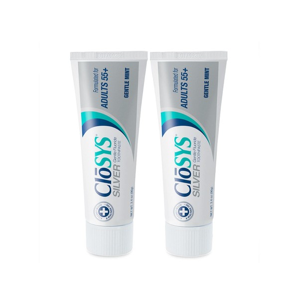 CloSYS CloSYS Silver Fluoride Toothpaste for Adults 55+, 3.4 Ounce
