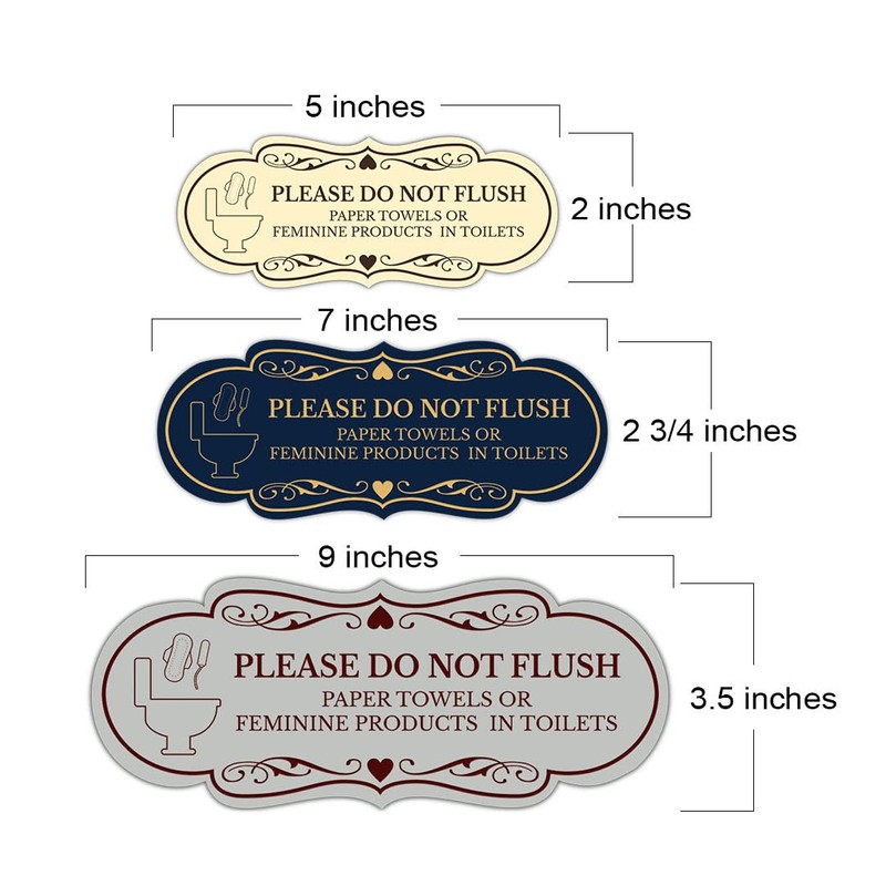 Designer Please Do Not Flush Paper Towels or Feminine Products