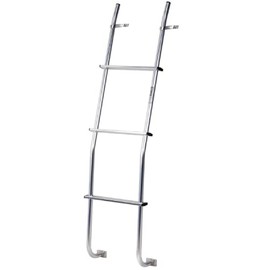 Surco A200C Universal Style Aluminum 3-Step Van Ladder - Compatible with Chevrolet Astro and GMC Safari Vans; Brite Dipped Polished Finish