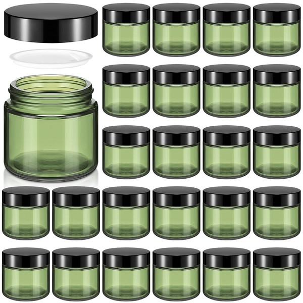 Domensi 48 Pcs 2 oz Glass Jars with Lids Travel