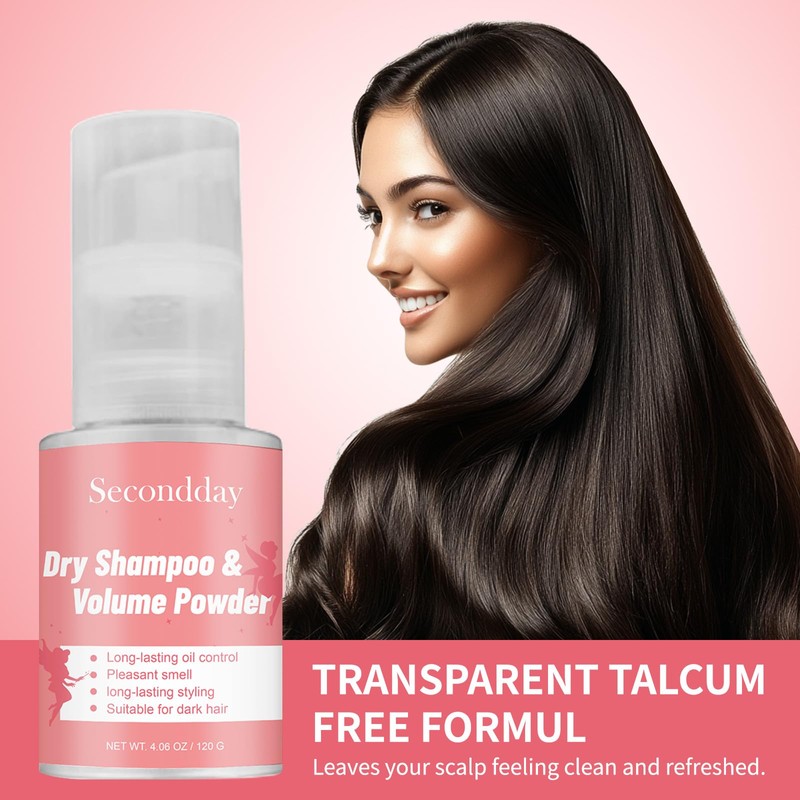 SECONDDAY Dry Shampoo, Natural Volumizing Dry Shampoo, Non-Aerosol & Talc-Free