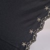 2022 Wpc. 801-972 Women’s Mini Folding Parasol, Blackout, Star Pattern,