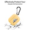 Cute Sleep Koala Case Compatible with AirPods 3 with Keychain,