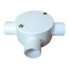 White 25mm PVC Tee Conduit Box 3 Way Terminal Box
