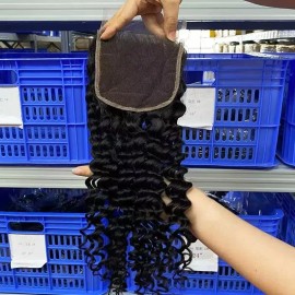 HD Lace Invisible Bleached Knots and Preplucked Closure 5x5 Burmese Curly Closure 2x6 9x6 13x4 13x6 hd Lace Frontal Closurecolor: 5x5 hd closure same texture to match your bundles, Stretched Length: 10 inches