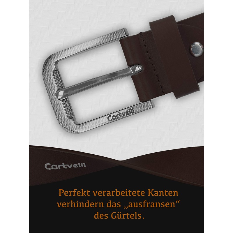 Cartvelli Premium Men's Leather Belt Made in Germany with Gift