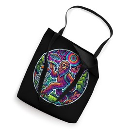 Bigfoot Disc Golf UFO Design Psychedelic Outdoor Adventure Tote Bag