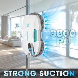 HAUSHOF Window Cleaner Robot, Window Cleaning Robot with 3800Pa Suction NEW