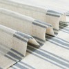 TOPICK Linen Striped Panel Curtain, Semi-Transparent Bistro Curtain, Sheer Curtain,
