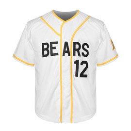 EETUG Youth Baseball Jerseys for Boys,Bad News Bears 3 Kelly Leak 1976 Chico's Bail Bonds Movie Jersey,Girl White Black S-XL (X-Large,Youth 12 White)