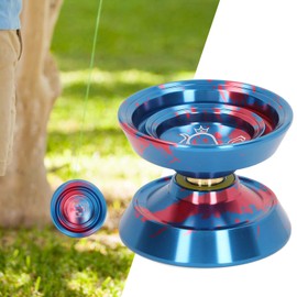 Juguete yoyo, yoyo de Metal no reactivo, Exquisita aleación de Aluminio Que no se desvanece con Alta Estabilidad para Adultos para la Competencia Azul