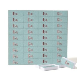 RED Dual-Sided Nail Buffer Block - 2-in-1 Grit Shine Files for Natural/Acrylic Nails, Compact Buffing Pads with Textured & Smooth Surfaces, 36 Pack