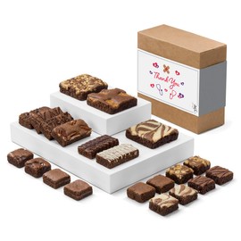 Fairytale Brownies Thank You Healthcare Medley Gourmet Chocolate Food Gift Basket - Full-Size, Snack-Size and Bite-Size Brownies - 21 Pieces - Item CR321NW