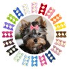 IAXSEE 60 PCS Puppy Dog Bows with Rubber Bands Cute