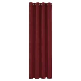 Deconovo Curtains Living Room Opaque Curtains with Eyelets for Bedroom Thermal Curtains Opaque 175 x 140 cm (Height x Width), Red, Pack of 1