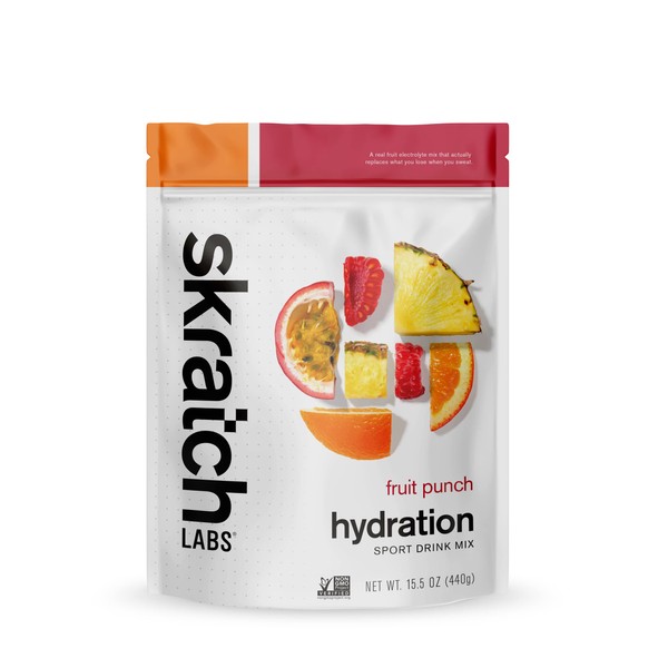 Skratch Labs Hydration Powder | Sport Drink Mix | Electrolytes Powder for Exercise, Endurance, and Performance | Fruit Punch | 20 Servings | Non-GMO, Vegan, Kosher