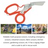 Emergency Response Shears Foldable Shear with Ring Cutter Glass Breaker