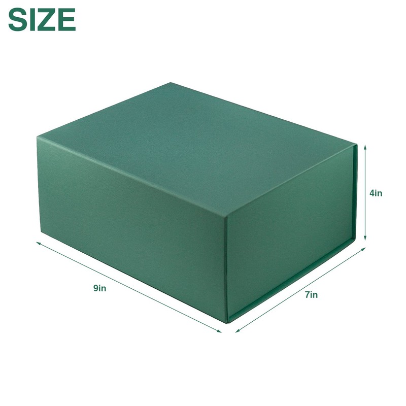 MOYEUPAC Green Gift Box,9" X 7" X 4" with Lids