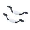 Risbay 8PCS Cabinet Pull Handle Black and White Ceramics and