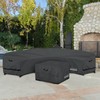 ULTCOVER Patio Curved Sofa Cover Waterproof for 5-7 Seater Outdoor