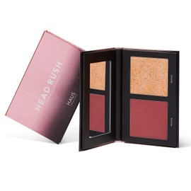 HAUS LABORATORIES By Lady Gaga: HEAD RUSH BLUSH & HIGHLIGHTER DUO | Matte, Colourfast Blush and Luminous Highlighter, Various Palettes, Dosable Glow, Vegan and Cruelty Free | 0.38 oz
