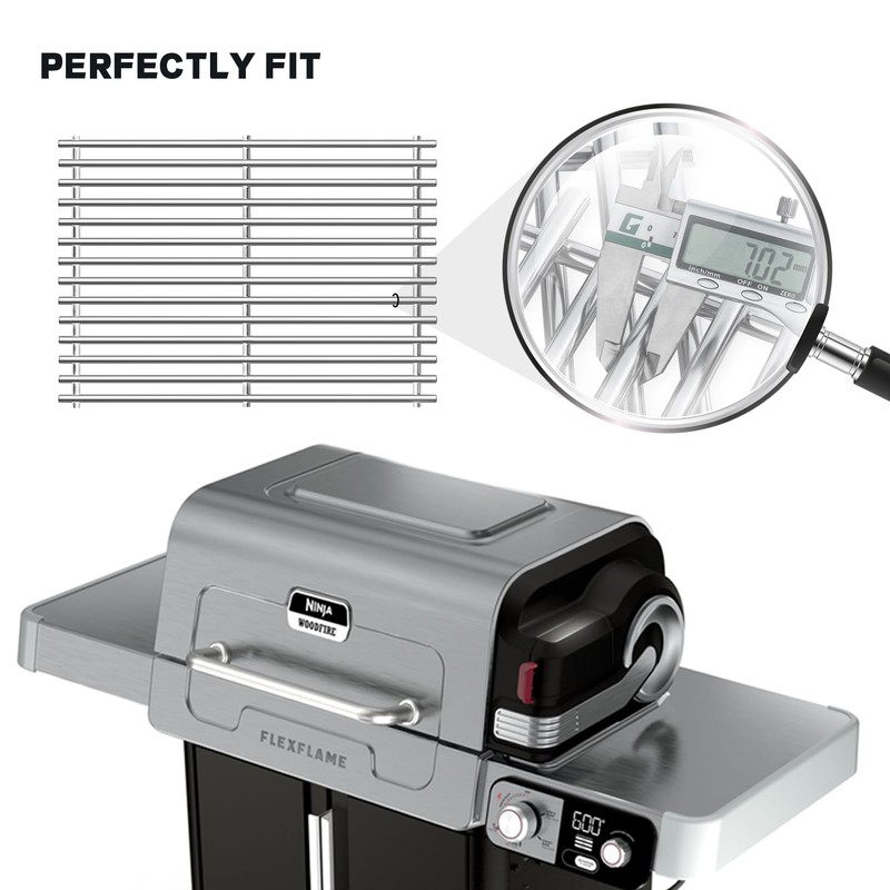 SUS304 7MM Stainless Steel Grill Grates for Ninja FlexFlame PG300