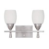 Sunset Lighting Satin Nickel F2295-80-LED-JA8 Bristol Two Vanity Wall Light-Dimmable-Bright