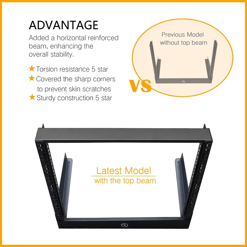 RIVECO 15U Desktop Rack for Audio & Network Devices 19