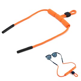 Orange Floating Sunglasses Strap for Swimming, Glasses Strap and Sports Glasses Strap for Active Sports, Glasses Lanyard for Safe Floating and Comfortable Fit on Head, Great for Outdoor Activities