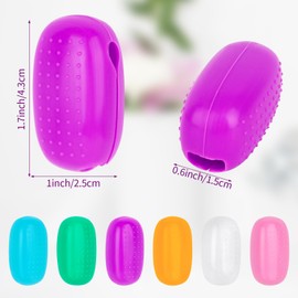 6 Pack Travel Toothbrush Head Covers, Toothbrush Protector Cap Portable Silicone Cover for Household Travel, Camping, School, Bathroom, Business