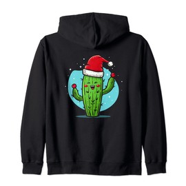 Lustiger Party-Kaktus mit Weihnachtsmütze für die festliche Jahreszeit Kapuzenjacke
