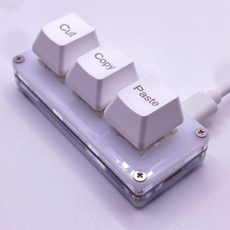 BTXETUEL Mini 3-Key Cut Copy Paste Keyboard Ctrl X C