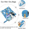 visesunny Funny Asorted Dog and Footprint 2Pcs Wet Bag with