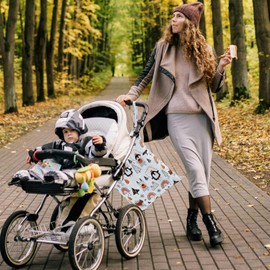 CHEESANHERR Wet Bags Nappy Bag, Pack of 2 Wetbag Organiser Nursery Fabric Nappies Changing Bag Large Wet Bag Wet Bag Wet Bag Reusable Waterproof for Baby, White Penguin, Wet bag