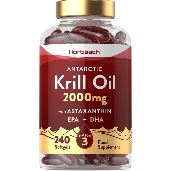 Antarctic Krill Oil 2000mg | 240 Softgel Capsules | High