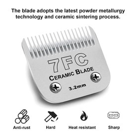 4Pack Dog Grooming Clipper Blades Compatible with Andis Dog Clipper/Most Oster A11/Wahl KM Series Pet Clippers(3FC+4FC+5FC+7FC)