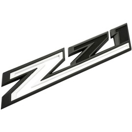 2X Large Size Z71 RH LH Side Fender Emblem Nameplate Badge Decal Replacement for 2019-2021 Chevy Silverado (White Black)