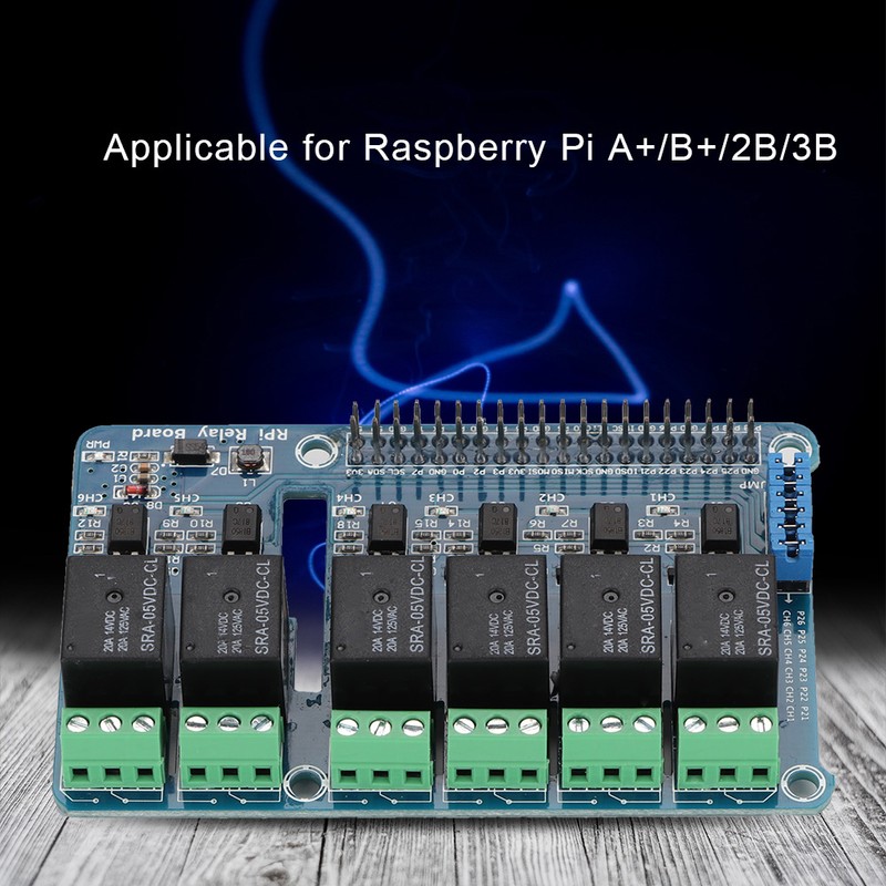 6 Channel RPi Relay Module Expansion Board for Raspberry Pi