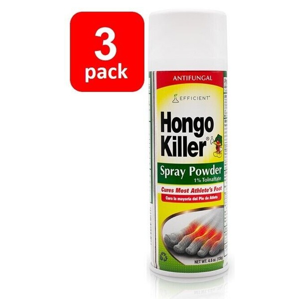 3 HONGO KILLER ANTIFUNGAL✅ SPRAY POWDER 👣 4.6oz ° RELIEVES ITCHING AND BURNING