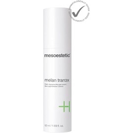 Mesoestetic- Crema en gel Melan Tran3x de 50 ml1,69 fl. oz. (crema en gel despigmentante diaria para pieles con pigmentación persistente)