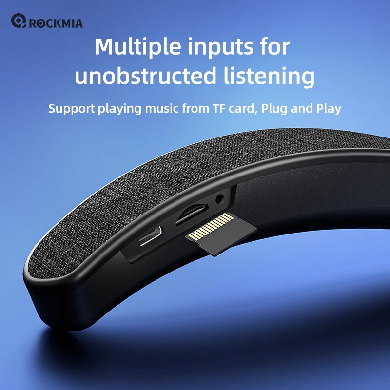 Rockmia EBS-905 Wearable Neckband Speaker Bluetooth 5.4 Portable Wireless Audio