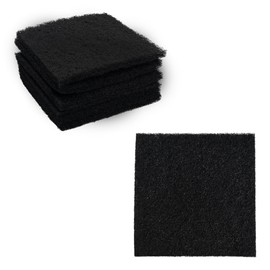 AUXBC 6PCS 5” Square Compost Bin Charcoal Filters, 0.4” Thick Activated Carbon Filters for Kitchen Countertop Compost Pail, Home Bucket Filter Replacements
