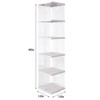 FAQINZYUAN Rotating Bookshelf Tower,360° Rotating Bookshelf,66 inch High Small Space