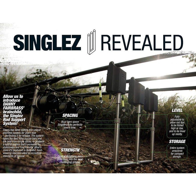 Korda Singlez Super Light 3 Rod Buzz Bar 8.5" (ksing23)