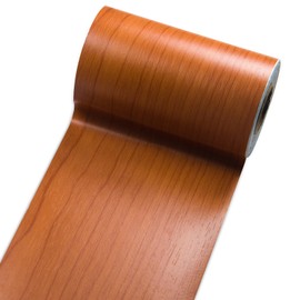 Giftmeet Wood Grain Tape for Mirrors, 4 in x 32 ft Repair Tape for Furniture, Wallpaper Border Adhesive Tape for Floor, Bathroom, Cabinets, Windows, Home Decoration 1 Roll (Brown)