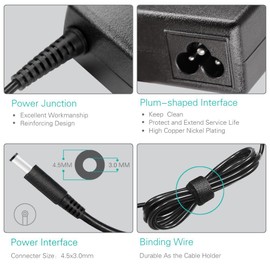 Delippo® 45W 19.5V 2.31A for Laptop Adaptor Charger for Dell XPS12 XPS11 XPS13 L321X 15 11 13 14 17 3551 3555 3558 Series L221X L321X Latitude 12 13 7202 3379 Vostro 14 15 Optiplex 3046